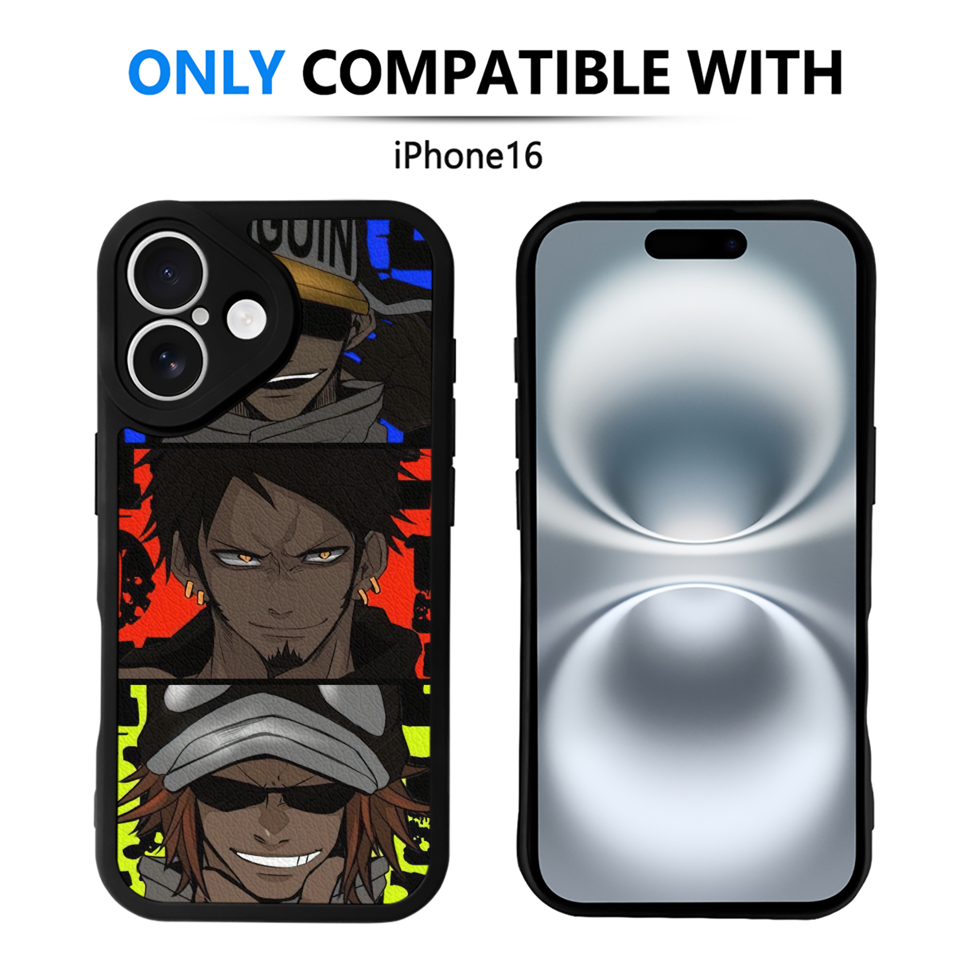 （画像用） ワンピース ONE PIECE 【iPhone 16シリーズ対応】シリコンスマホケース（レザー調） 材質：シリコン